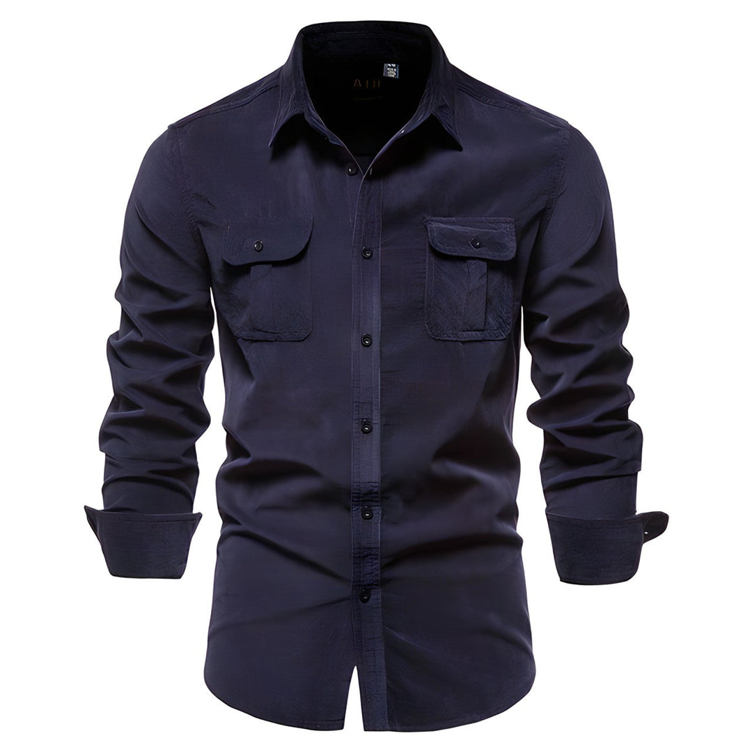 Edward | Men’s Long Sleeve Button Down Cargo Shirt