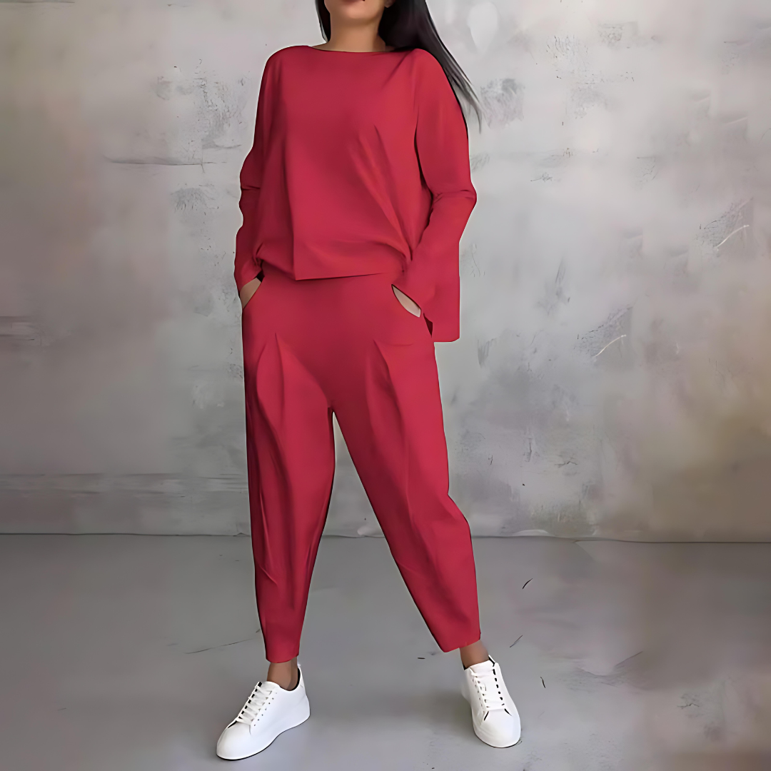 Clara| Women’s Casual Sweater and Loose-Fit Pants Set