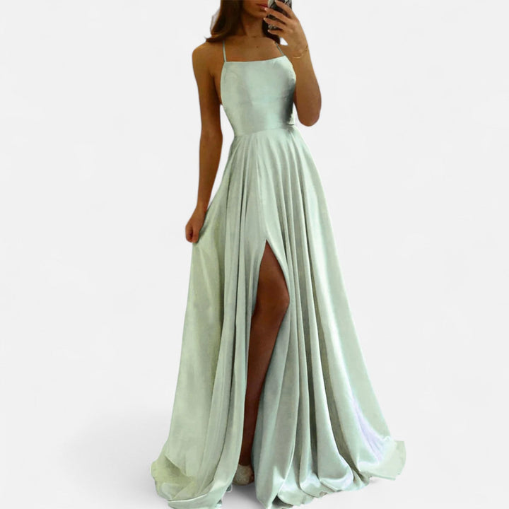 Ivy | Women’s Elegant Slit Evening Gown Maxi Dress