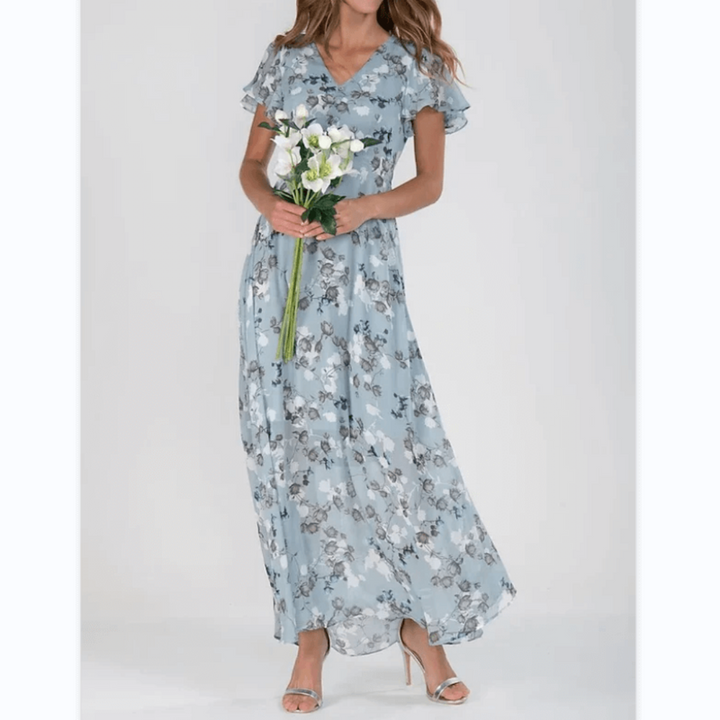 Heidi | Women's Short Sleeve Floral Maxi Dress