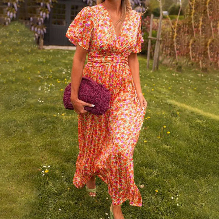 Lilibet | Elegant V-Neck Dress