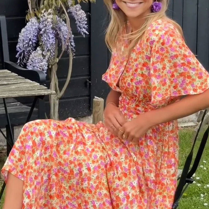 Lilibet | Elegant V-Neck Dress