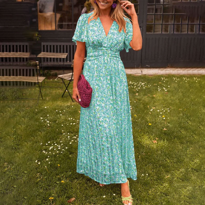 Lilibet | Elegant V-Neck Dress