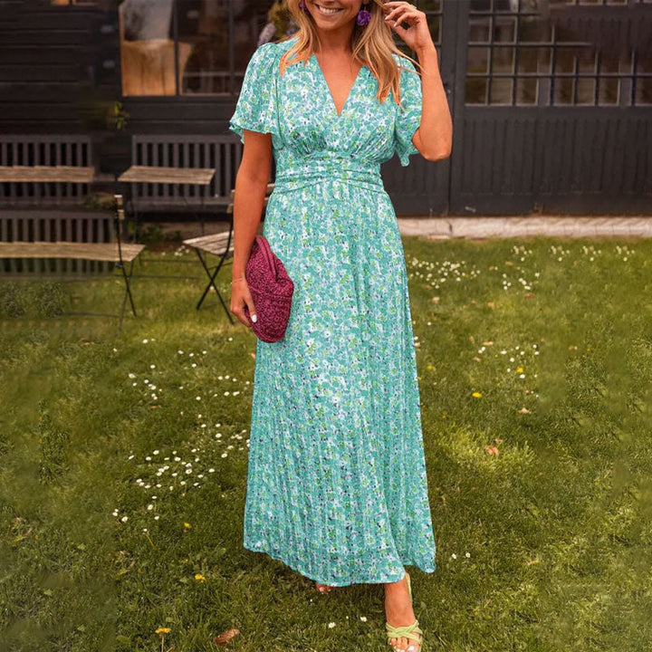 Lilibet | Elegant V-Neck Dress