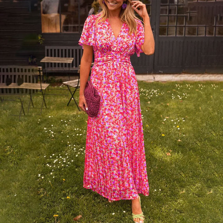 Lilibet | Elegant V-Neck Dress